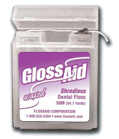 GLOSSAid Shredless Monofilament Dental Floss - .