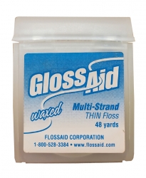 GLOSSAid Multi-Strand Thin Waxed Dental Floss - GlossAid_Floss